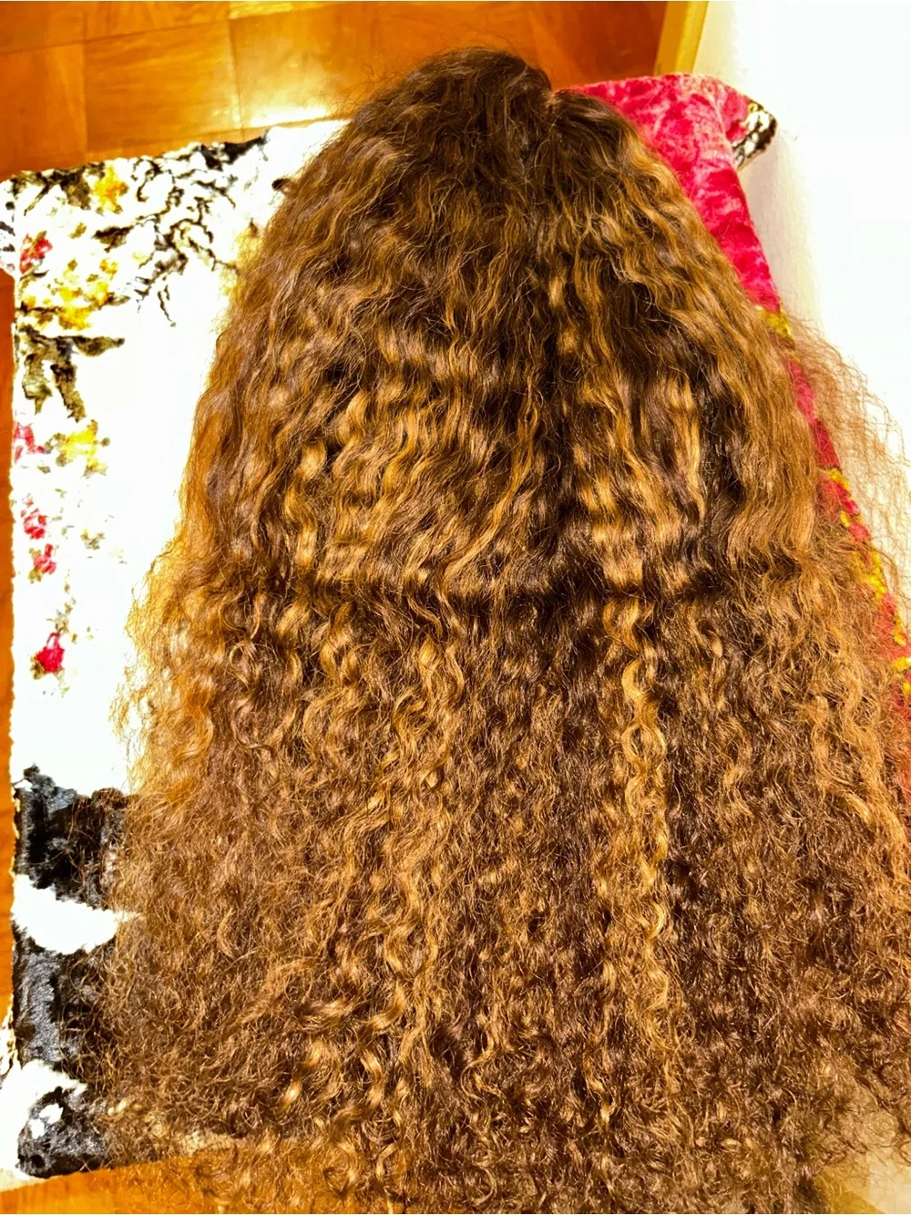 Natural Brown Kinky Straight Women's Wig - Unbranded